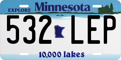 MN license plate 532LEP