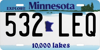 MN license plate 532LEQ