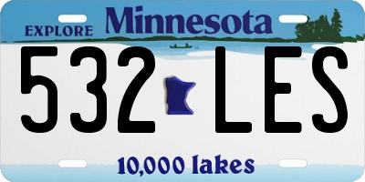 MN license plate 532LES