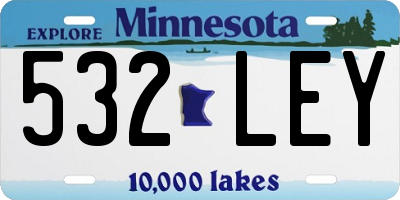 MN license plate 532LEY