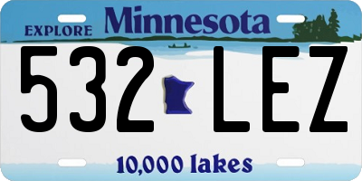 MN license plate 532LEZ