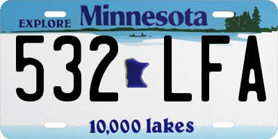 MN license plate 532LFA