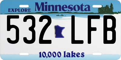 MN license plate 532LFB