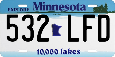 MN license plate 532LFD