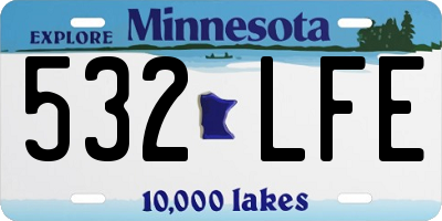 MN license plate 532LFE