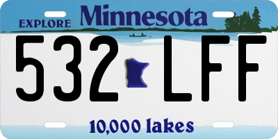 MN license plate 532LFF