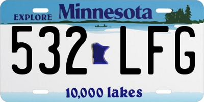 MN license plate 532LFG