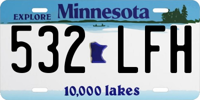 MN license plate 532LFH