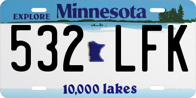 MN license plate 532LFK