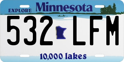 MN license plate 532LFM