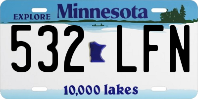 MN license plate 532LFN