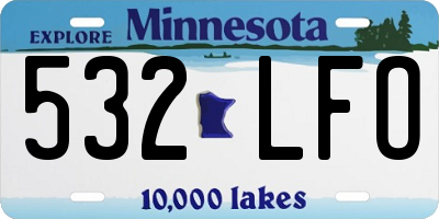 MN license plate 532LFO