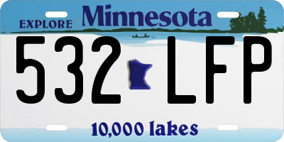 MN license plate 532LFP