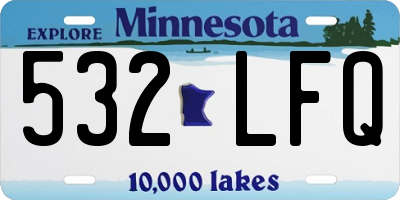 MN license plate 532LFQ
