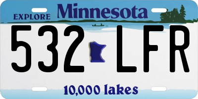 MN license plate 532LFR