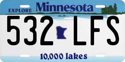 MN license plate 532LFS