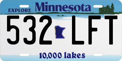 MN license plate 532LFT