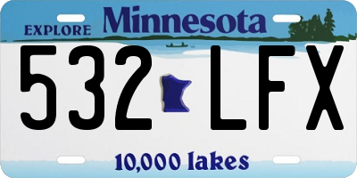 MN license plate 532LFX