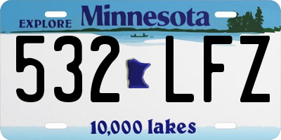 MN license plate 532LFZ