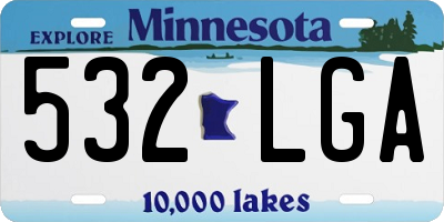 MN license plate 532LGA