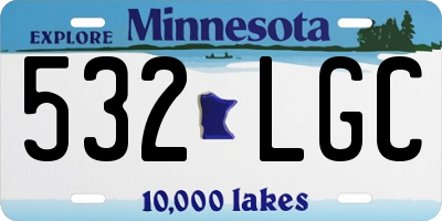 MN license plate 532LGC