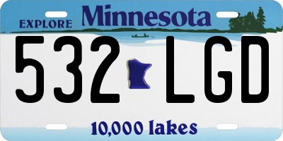 MN license plate 532LGD