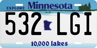 MN license plate 532LGI