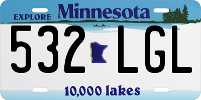 MN license plate 532LGL