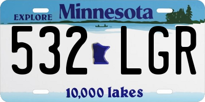 MN license plate 532LGR