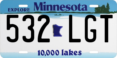 MN license plate 532LGT