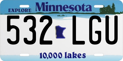 MN license plate 532LGU