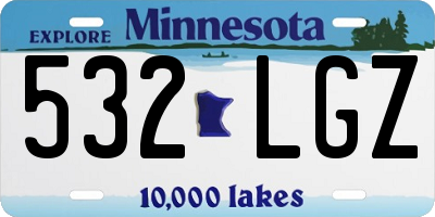 MN license plate 532LGZ