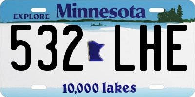 MN license plate 532LHE