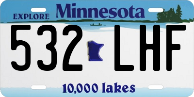 MN license plate 532LHF