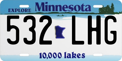 MN license plate 532LHG