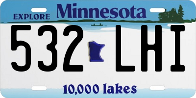 MN license plate 532LHI