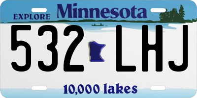 MN license plate 532LHJ