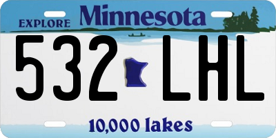 MN license plate 532LHL