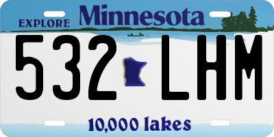 MN license plate 532LHM
