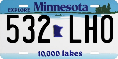 MN license plate 532LHO