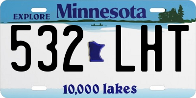 MN license plate 532LHT