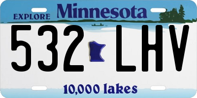 MN license plate 532LHV