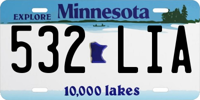MN license plate 532LIA