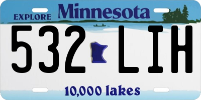 MN license plate 532LIH