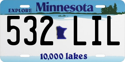 MN license plate 532LIL