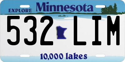 MN license plate 532LIM