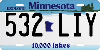 MN license plate 532LIY
