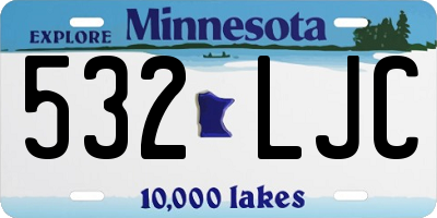 MN license plate 532LJC
