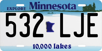 MN license plate 532LJE