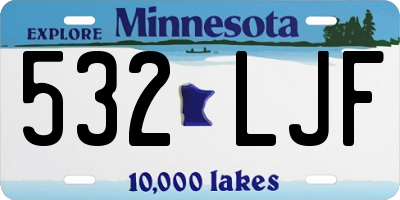 MN license plate 532LJF